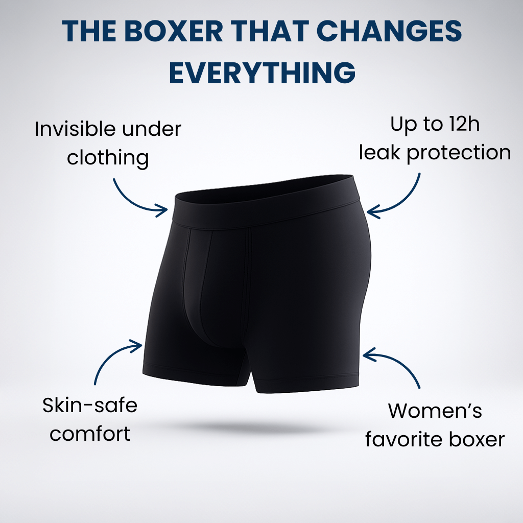 Men's Ultra-Absorbent Incontinence Boxer Briefs