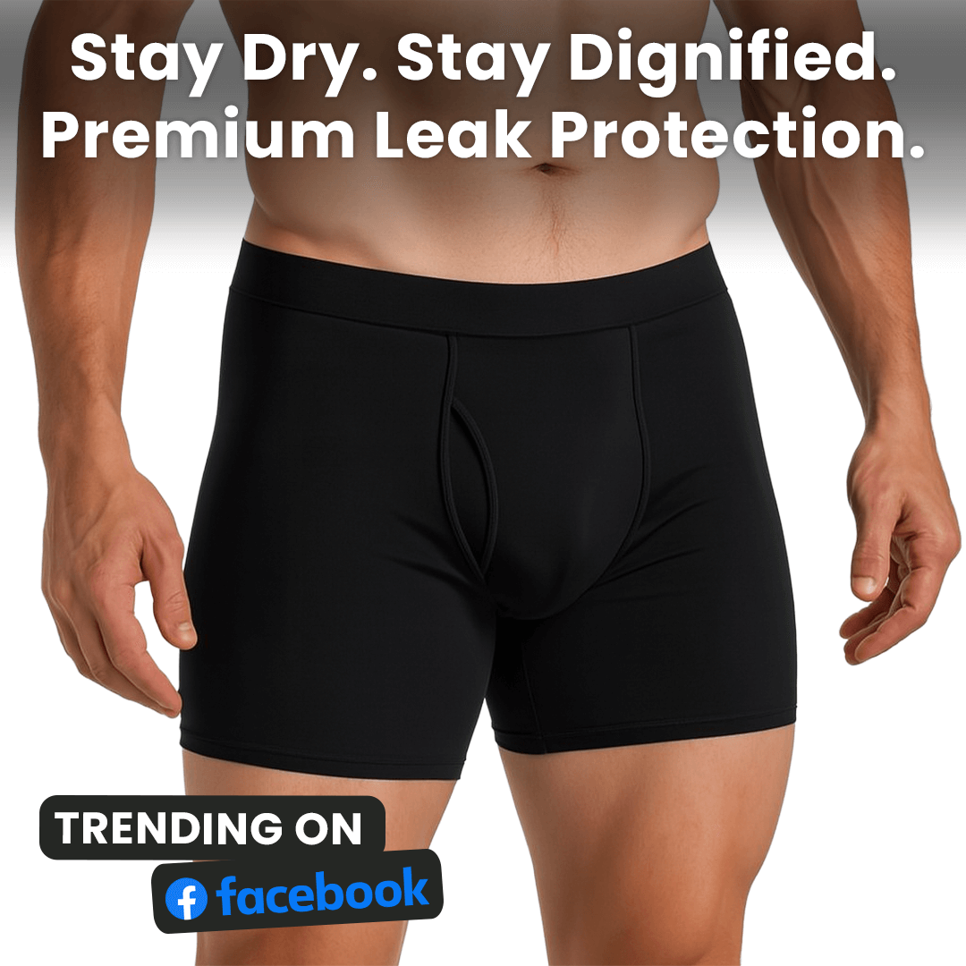 Men's Ultra-Absorbent Incontinence Boxer Briefs