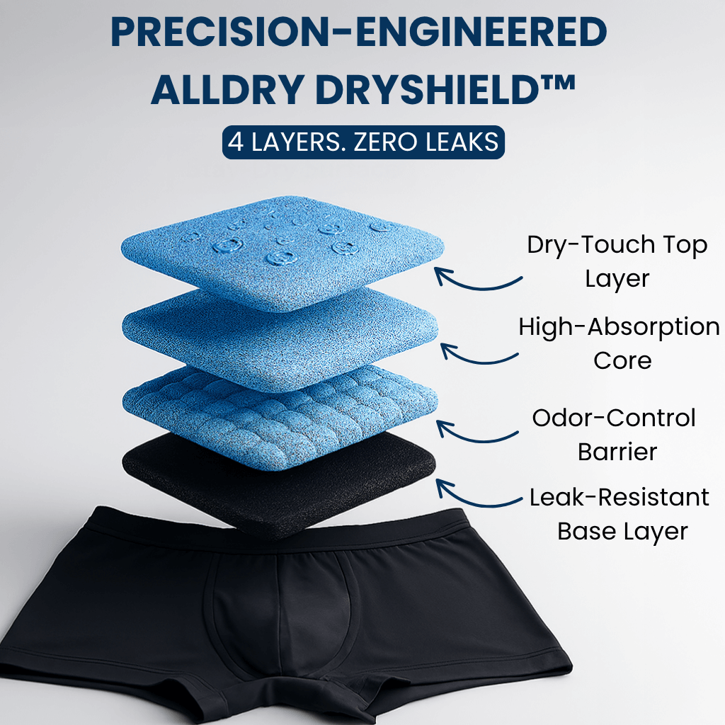 Men's Ultra-Absorbent Incontinence Boxer Briefs